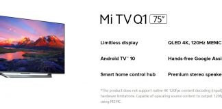 Xiaomi Mi Q1 TV z HDMI 2.1 i panelem 120 Hz, nie obsługuje 120 Hz