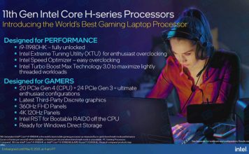 Wyciekły specyfikacje mobilnych procesorów Intel Tiger Lake-H