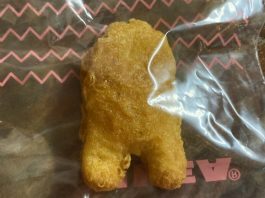 Kawałek kurczaka wyglądający jak postać z Among Us sprzedany za 100 tys. dolarów among us