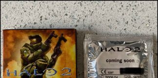 Prezerwatywy jako promocja kooperacyjnej gry w Halo 2