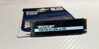 Patriot P400 PCIe M.2 Gen4 x4 SSD 1 TB – Szybki nośnik SSD w przystępnej cenie