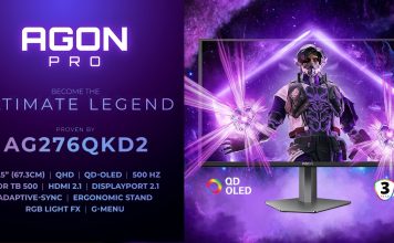 AGON PRO AG276QKD2 – gamingowy monitor QD-OLED 500 Hz dla najbardziej wymagających graczy