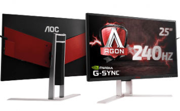 Monitor AOC AG251FG z G-Sync i odświeżaniem 240 Hz